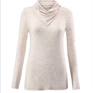 CAbi | Long Sleeve Cowl Neck Top | S